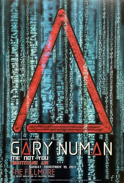 Gary Numan Concert Poster 2017 F-1536 Fillmore