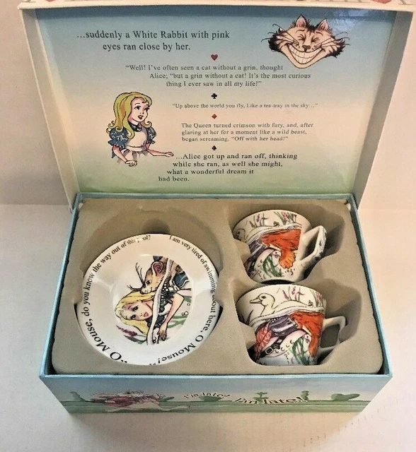 ALICE IN WONDERLAND Cafe Paul Cardew Set of 2 Frothy Espresso Cups