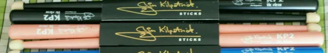 Baquetas Jim Kilpatrick KP2 Firmado Rosa Gaita Tambores