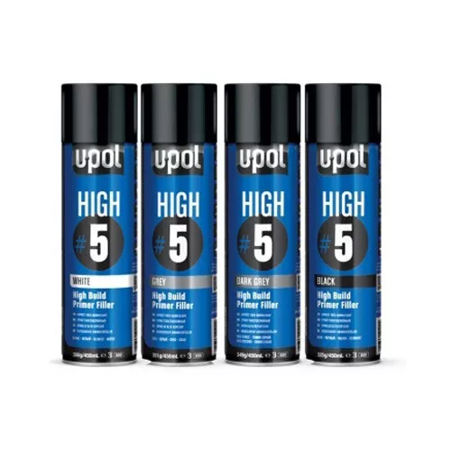 Aérosol apprêt garnissant peinture  automobile 450ml HIGH 5 UPOL au choix