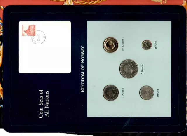 Coin Sets of All Nations Norway UNC 1983 1,5,10 Kroner 10,50 Ore