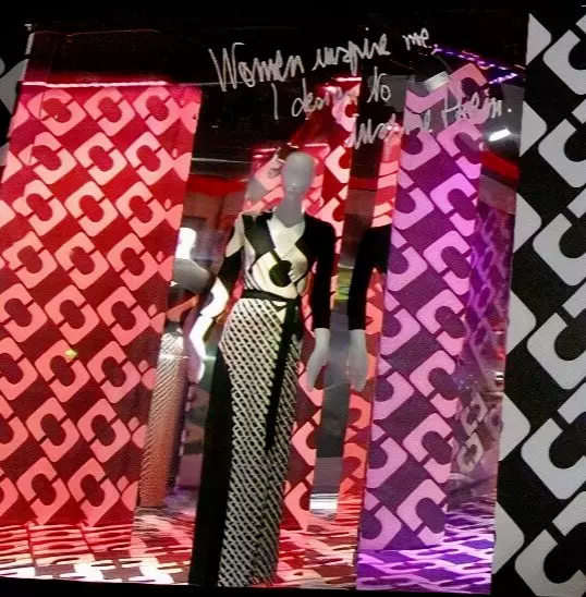 Diane Von Furstenberg DVF Chain-Link Wrap Maxi Dress Size 10 Black White