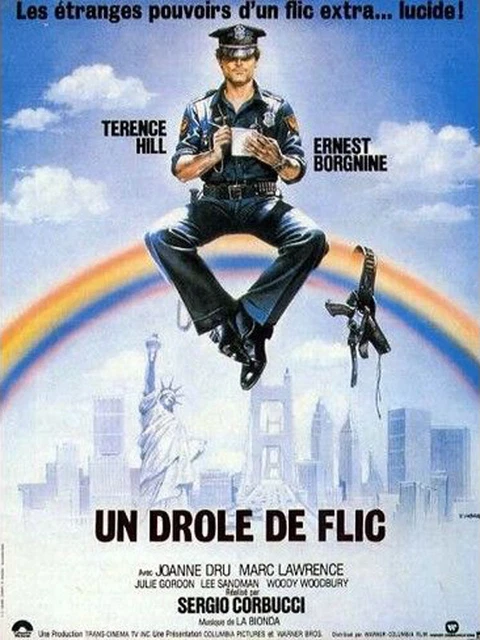 Affiche Pliée 40x60cm UN DRÔLE DE FLIC /POLIZIOTTO SUPERPIU Terence Hill TBE