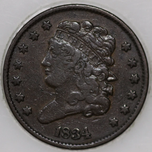 1834-P Half Cent, Over 150 Years Old As Shown