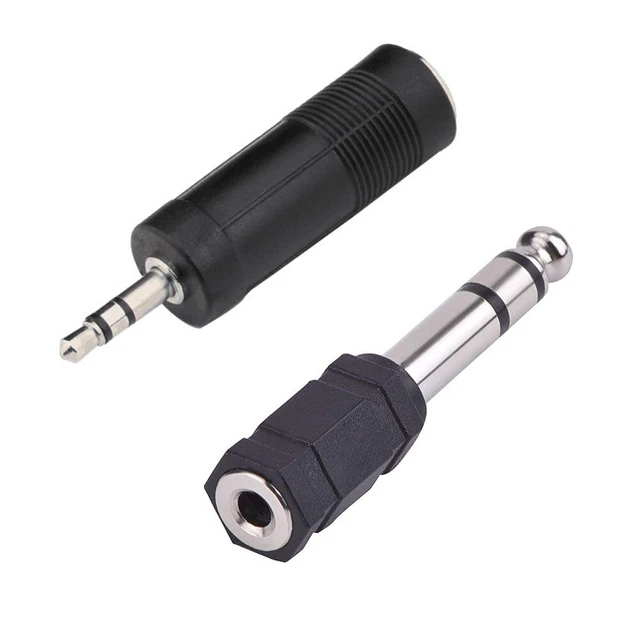 3.5mm Female To 6.35mm Male Stereo Headphone Audio Adaptor Microphone-Connector