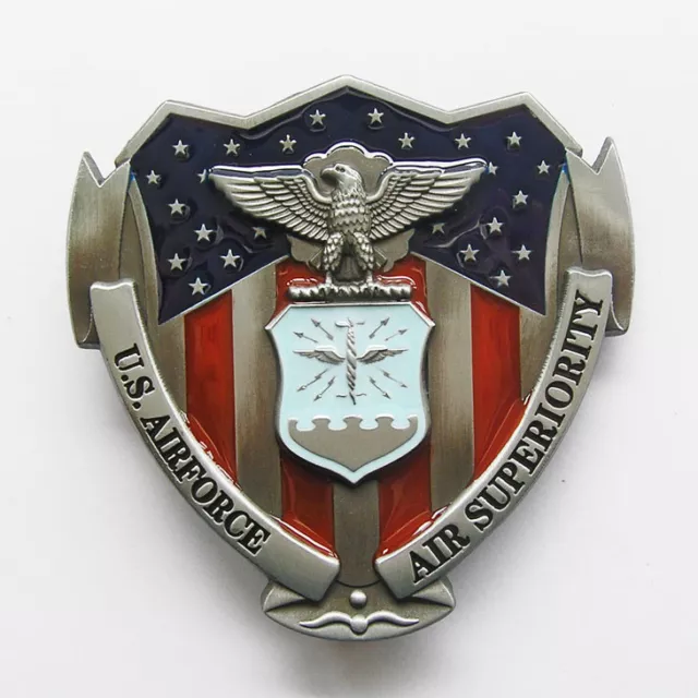 US Airforce Gürtelschnalle United States Emblem Buckle USA Banner Motto *153