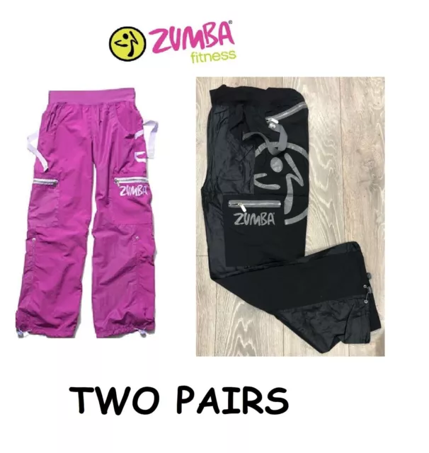 2 x womens or girls black pink Zumba