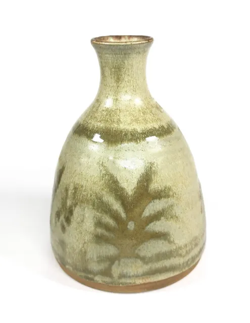 Vintage Susan Bennett Studio Pottery Ash Glazed Bottle Vase