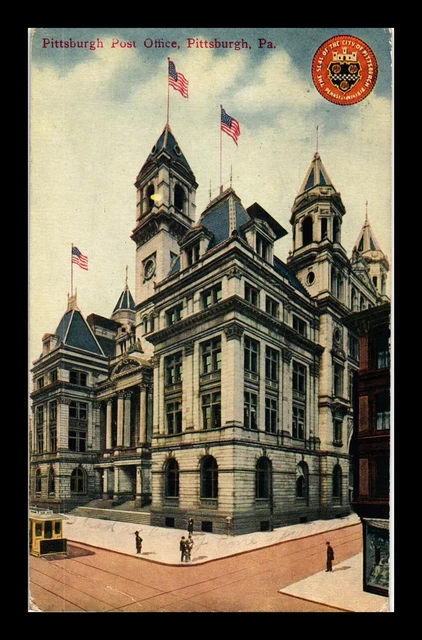 Dr Jim Stamps Us Postcard Pittsburgh Post Office Pennsylvania Exterior View