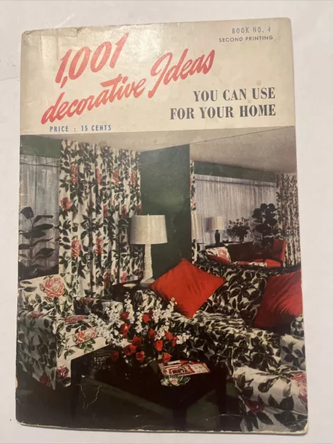 1950s Interior Design Book Guide DIY Home Decorating Instruction Booklet