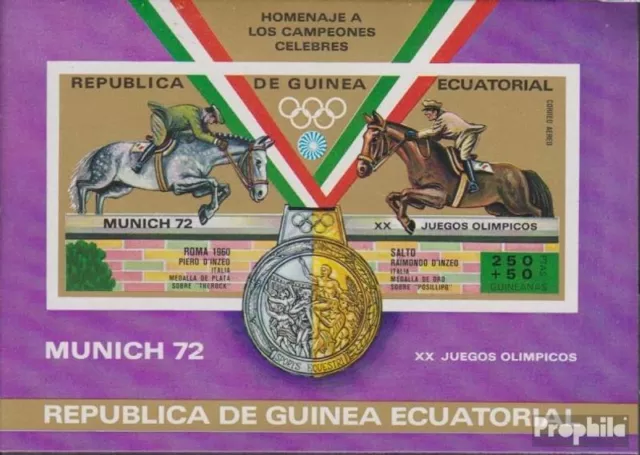 Äquatorialguinea Bloc 20 (compl.Edit.) neuf avec gomme originale 1972 olympe. Ét