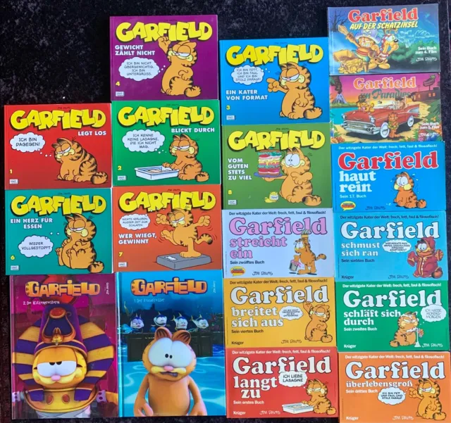 18 verschiedene  Garfield  Bücher , Ehapa und Krüger Verlag, Comic,  siehe Bild!