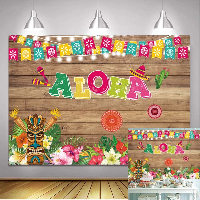 Tropical Verano Aloha Telón de fondo Verano Playa Fiesta Decoración Disparo Fondo
