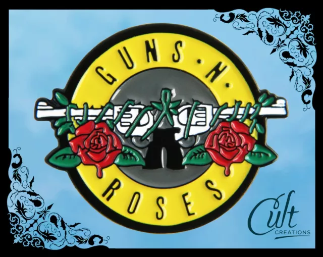 Guns N Roses metal and enamel Pin Badge Pins Rock Band Logo option for gift box