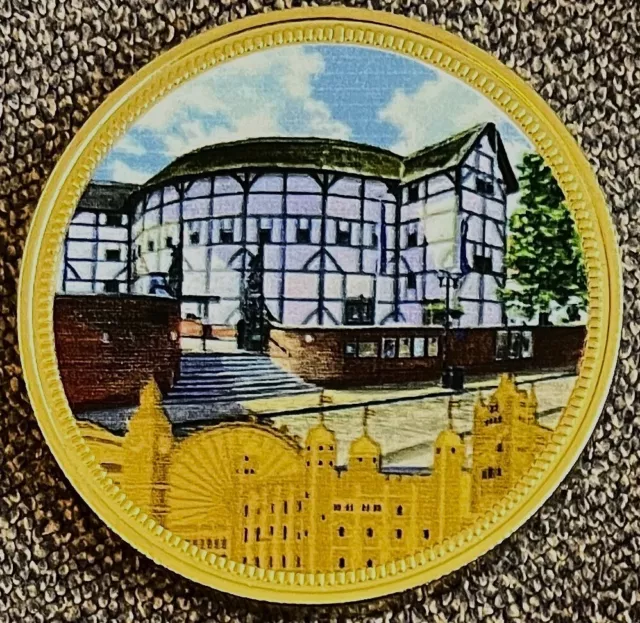 The Iconic London Collection "Shakespeare's Globe Theatre" 2008 Gold Plated Coin