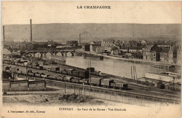 CPA La Campagne - ÉPERNAY - Le Pont de la Marne - Vue générale (742504)