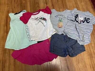 lot of girls size 6 7 8 small shorts shirts skirt justice GAP OLD NAVY