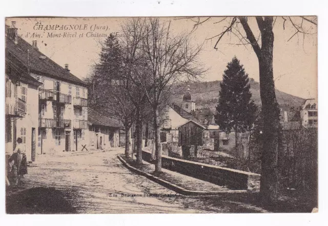 CPA - 37 CHAMPAGNOLE (Jura) - Rue d'Ain Mont-Rivel et Châteaud'Eau 1910