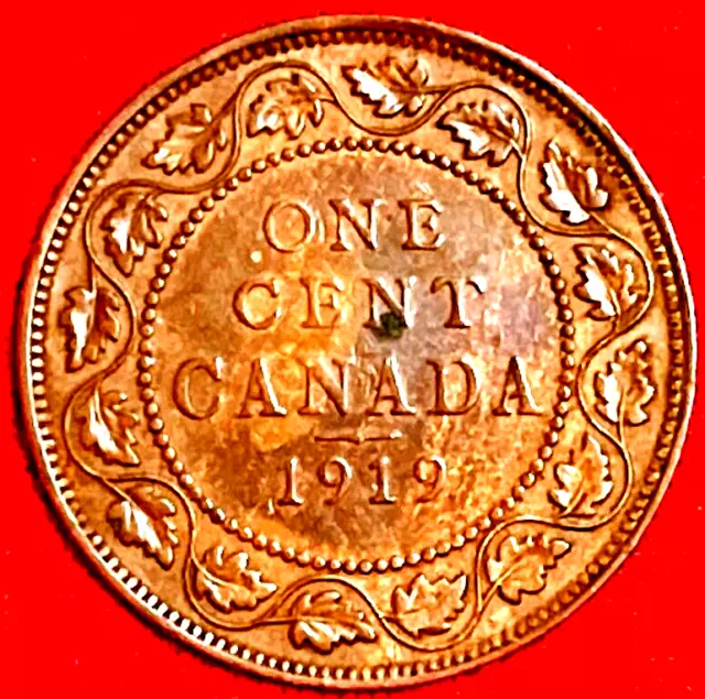 1919 Canada Coin One LARGE Cent 1 Penny KM# 21 Foreign Old Money