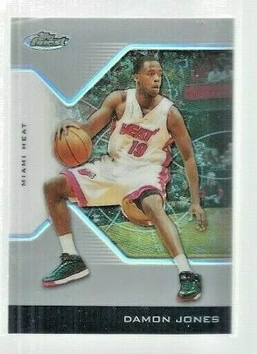 Damon Jones 2005-06 Topps Finest Numbered Game Worn Jersey Card #199 Heat