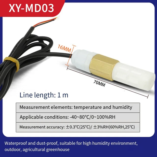 WIDE WORKING RANGE Temperature Humidity Sensor Transmitter RS485 Module ...