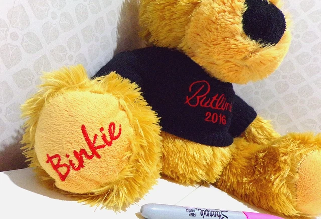 Buteims BUTLINS BINKIE SOFT toy teddy bear with 2016 knitted black jumper ...