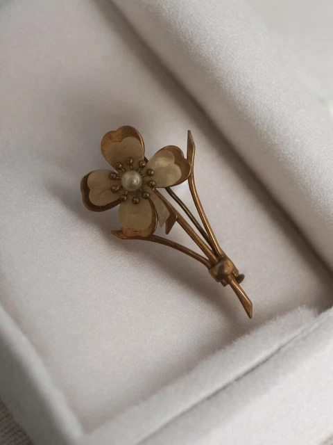 Broche Ancienne En Argent Massif - Peinture D'une Belle Femme - Occasion