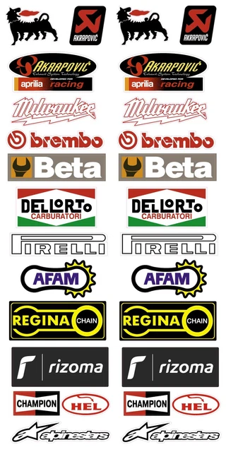 FE KIT 4 BRIDGESTONE STICKERS SPONSOR DECAL set race bike yamaha honda
