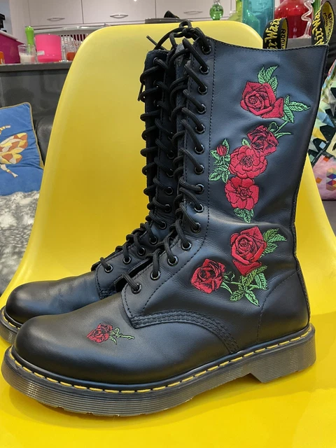 Vonda embroidered 14 eye boots hotsell