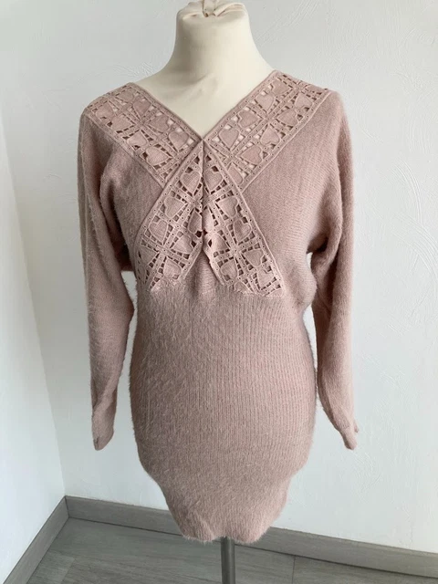Robe Topshop Noire Et Or - Dos Décolleté - Taille 40 FR (12 UK) - Bon État
