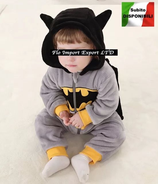 BATMAN COSTUME CARNEVALE Calda Tuta Bambino Boy Costume Baby Onesie  BATBABY01 SD EUR 38,90 - PicClick IT