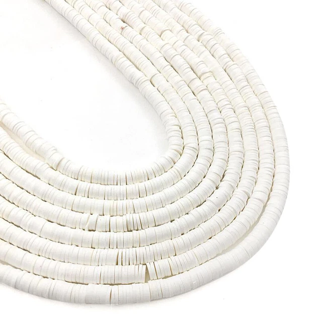 Clay Beads 6mm Flat Round Loose Handmade Polymer Spacer Bead DIY Jewelry Making