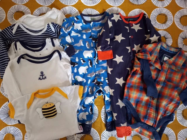 Baby Boys Clothes Bundle 3-6 Months Sleepsuits And Vests Boden John Lewis