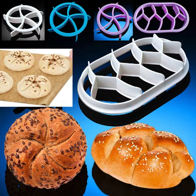 Stampi per pane ovali circolari a forma di ventola taglierina per pasticceria pressa rotolo per pane toH7