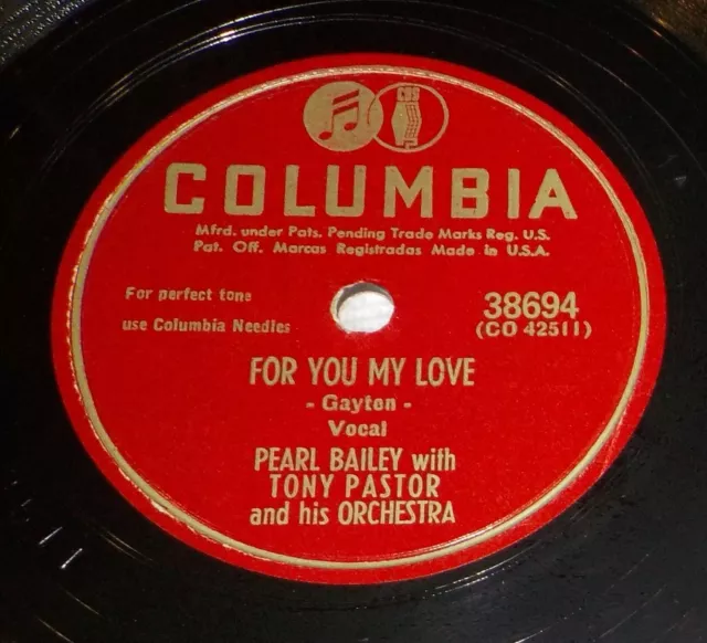 PEARL BAILEY & Tony Pastor Orch 78 Mamie Is Mimi / For You My Love SH1E ...