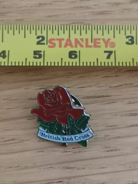 British Red Cross Rose Pin Badge