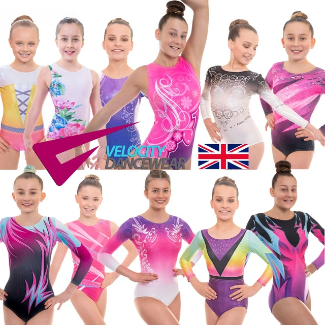 Velocity Dancewear Justaucorps de gymnastique pour filles Deluxe Kiki Bleu  à manches longues 5-6 ans Taille 26 : : Mode