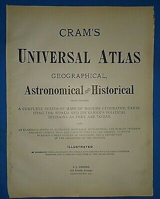 Vintage 1899 Atlas Map ~ DATES - STATES ADMITTED INTO the UNION ~ Old Authentic 3