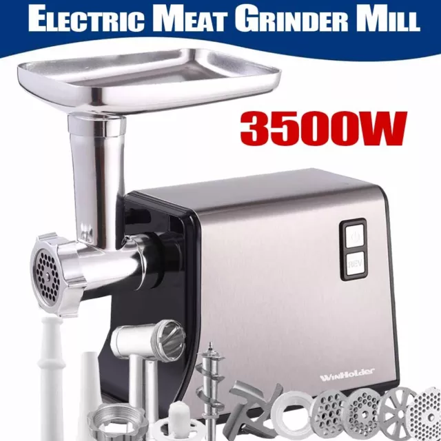 Heavy Duty 3500W Electric Meat Food Grinder Mincer Sausage Maker w/3 Blades USA