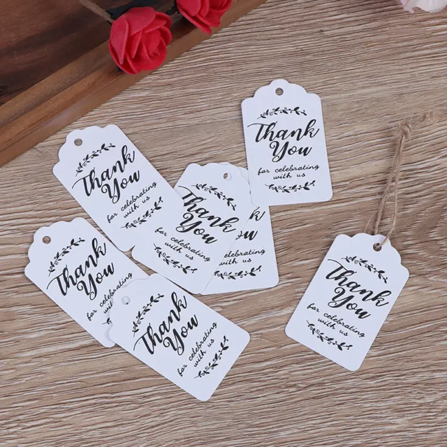 100 XKraft etichette regalo etichette cartacee grazie per baby shower festa di nozze regalo * LM❤