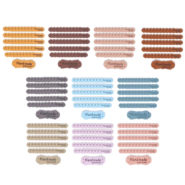 50Pcs Handmade Tags, DIY with Holes Labels for Purse Bags Garment Supplies