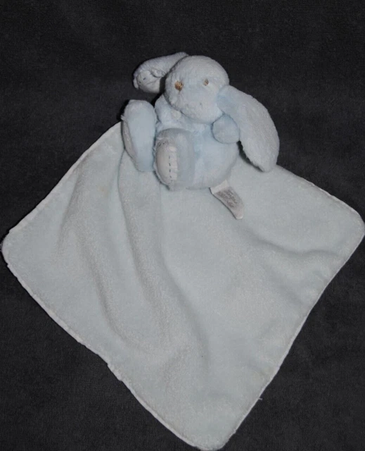 Peluche Doudou Lapin Bleu Mouchoir TARTINE ET CHOCOLAT Carré 25 x25 Cm Etat NEUF