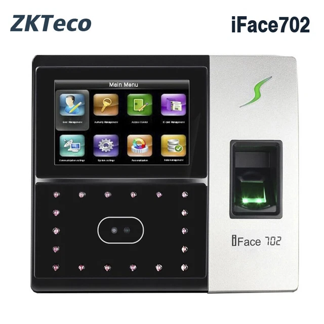 ZKTeco iface702 Biometric Facial Fingerprint Time Recording Access Clock Control