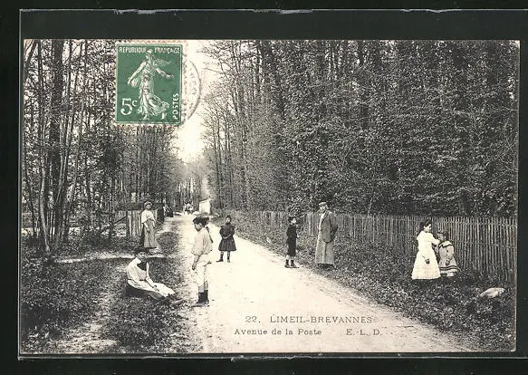 CPA Limeil-Brevannes, Avenue de la Poste 1908