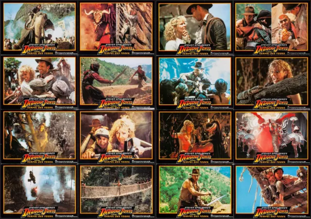 24 Photos Lobby card German Steven Spielberg "Indiana Jones et le temple maudit"