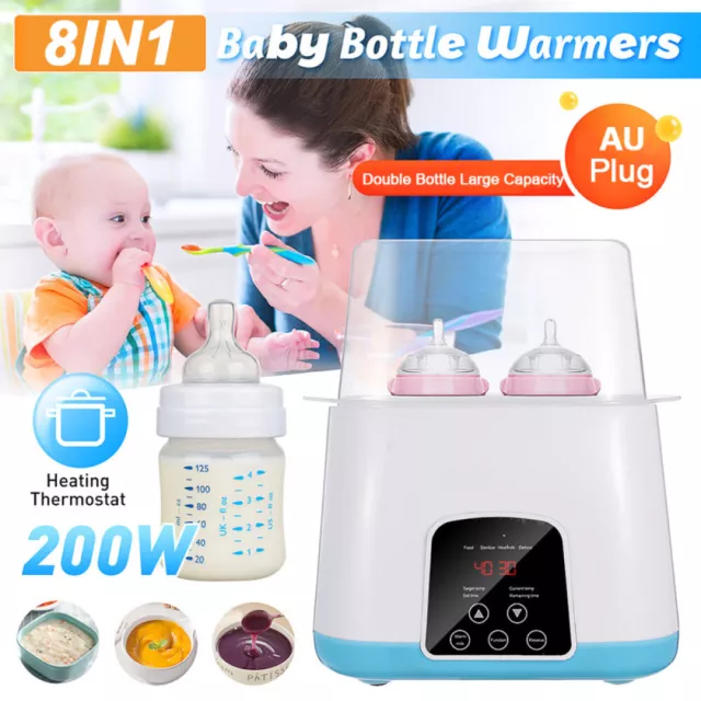 8in1 Electric Baby Bottle Warmer Steam Sterilizer Machine Breastmilk Milk Heater