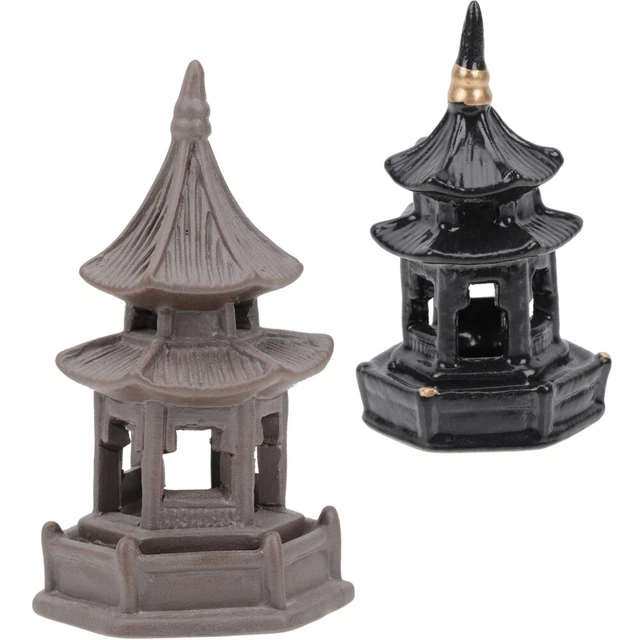 3 Pcs house ornaments Micro Landscape Adornment Pagoda Shape Decor Bonsai