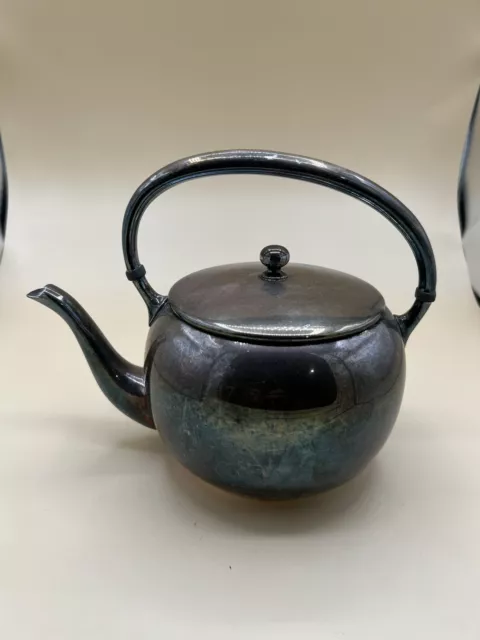 Vintage Academy Silver On Copper Teapot Coffee #20