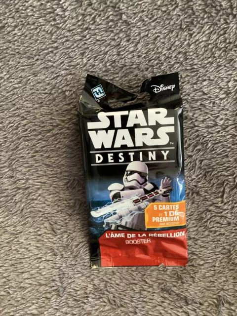 Sachet De 5 Cartes STAR WARS 1 Dé Destiny Booster L’âme De La Rebellion Neuf