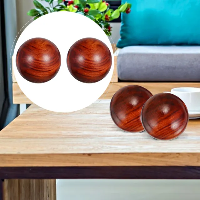 2 piezas bola de masaje de acupuntura masaje de mano artesanía tallada atención médica preventiva